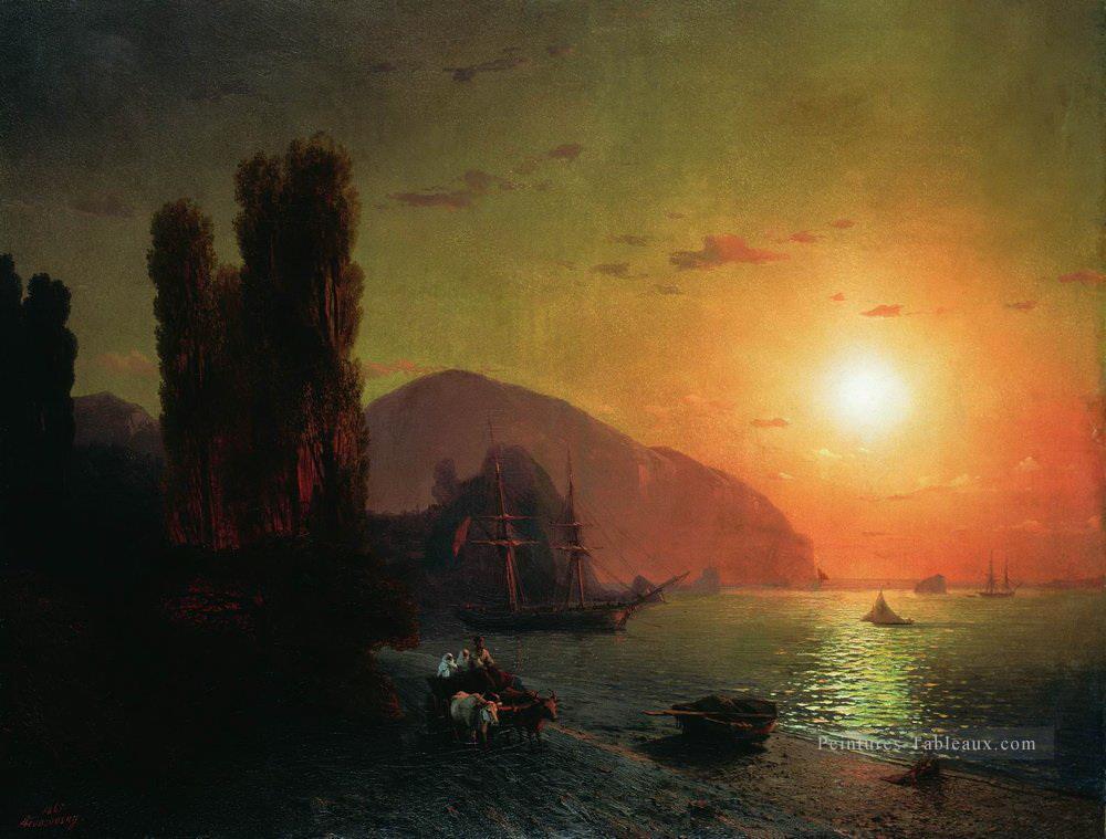 Ivan Aivazovsky vue crimée ayu dag Paysage marin Peintures à l'huile